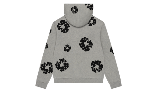 Black Cotton Wreath Hoodie "Grey" DT352