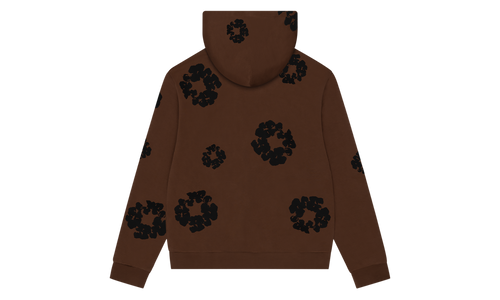 Black Cotton Wreath Hoodie "Brown" DT355